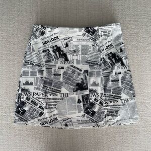 windsor newspaper print mini skirt | very carrie bradshaw